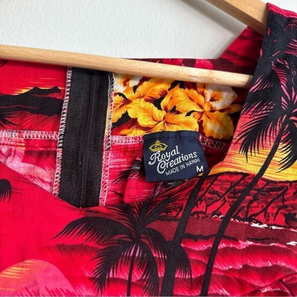 Women's Royal Creations Hawaii Tropical Print Maxi Dress With Pockets Size M - Picture 2 of 7